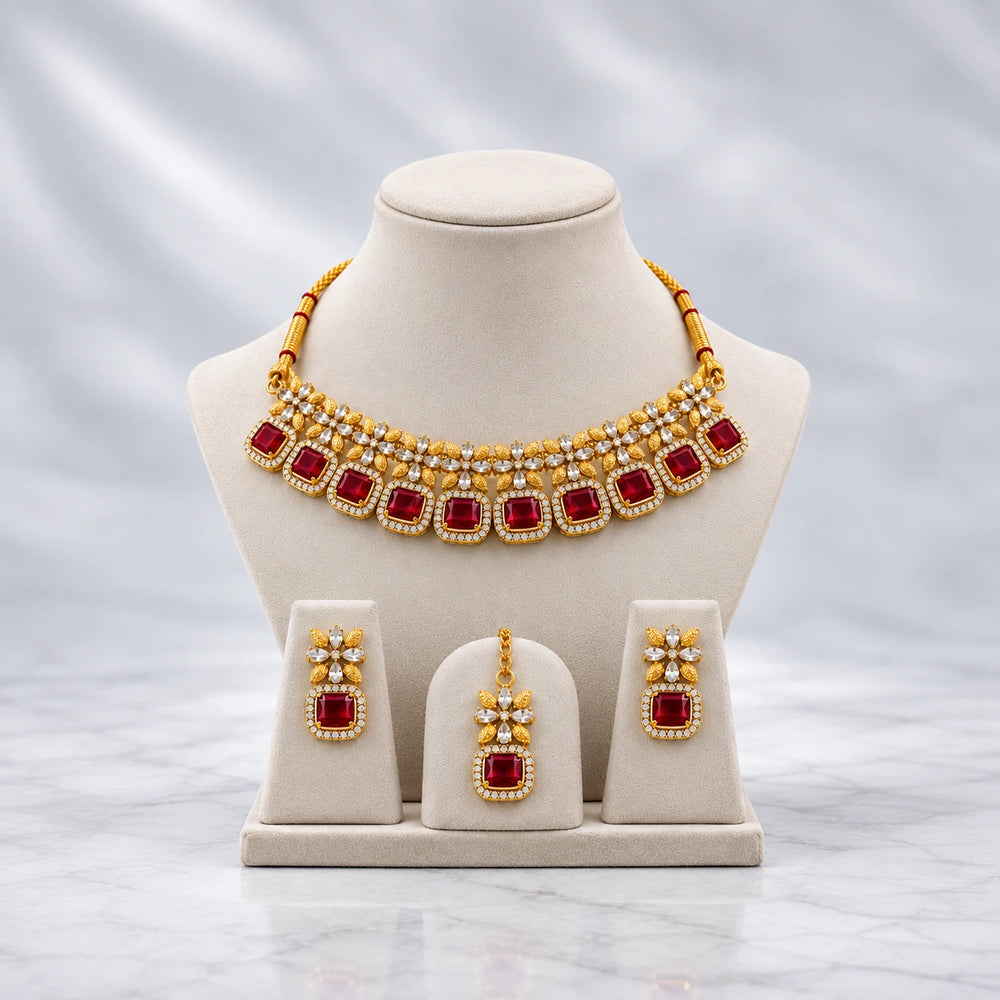 Luxury stone necklace and jewelry set for women